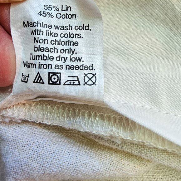 J. Crew factory Linen-Blend Slim Bedford Wide-Leg Pant Off-White Size 32 - Picture 10 of 14